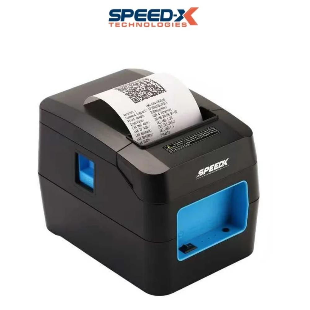 Speed-X SP-90A | 80mm Thermal Receipt Printer | USB + WiFi + Bluetooth | 203 DPI | High-Speed Printing
